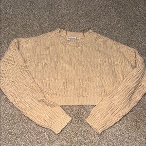Women's Beige Knit Sweater